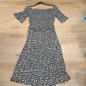 Smocked midi dress